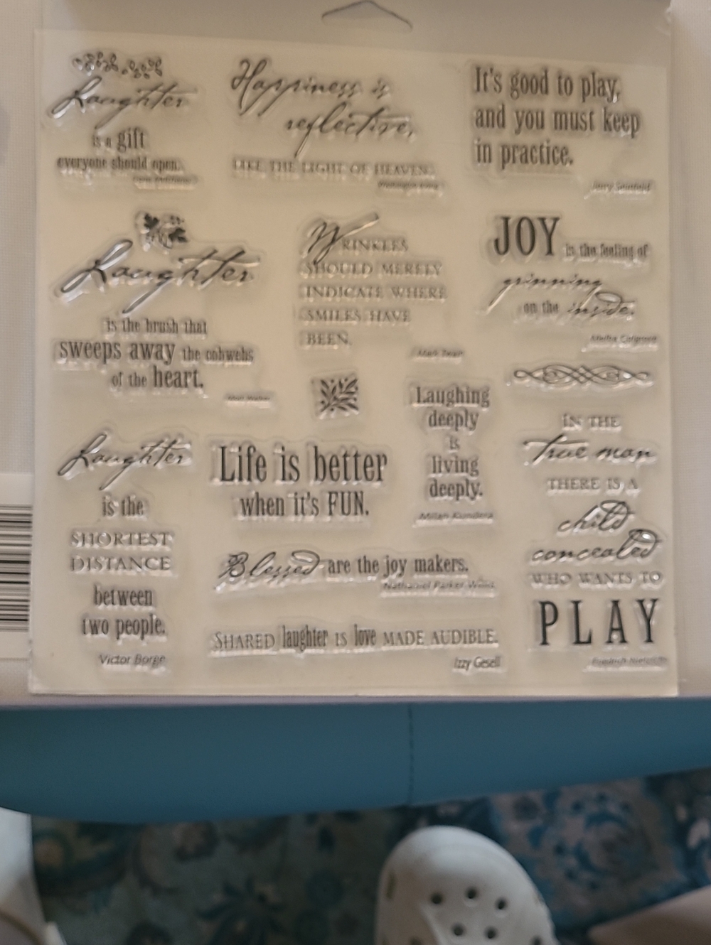Cloud 9 Clear Sentiment Home Design Stamp Set - White